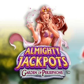 Almighty Jackpots: Garden of Persephone online game logo by Novomatic on slotrushscasino.com