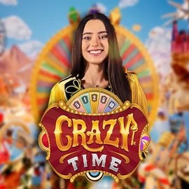 Official Live Casino logo: Crazy Time by Evolution at Slotrush Casino