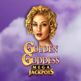Golden Goddess Megajackpots online game logo by IGT on slotrushscasino.com