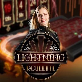 Lightning Roulette slot visual from Evolution available on slotrushscasino.com