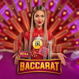 Mega Baccarat logo by Pragmatic Play at Slotrush Casino