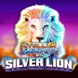Stellar Jackpots with Silver Lion slot icon by Lightning Box Game, available at Slotrush Casino
