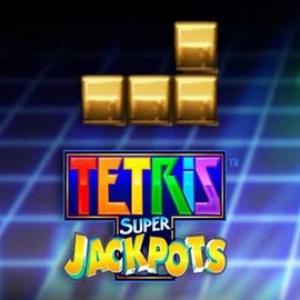 Tetris Super Jackpots slot visual from WMS available on slotrushscasino.com
